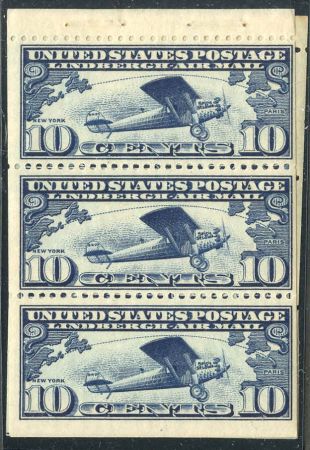 US C10 Airmails Pane of 3 - Fresh! F - VF NH cv $115 each