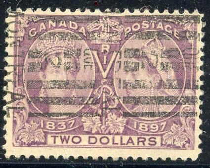 Canada 62 F - VF Used Sismondo Cert, Roller cancel cv $600.00