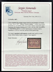 Canada 62 F - VF Used Sismondo Cert, Roller cancel cv $600.00