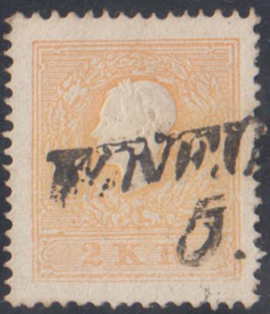 Austria 6b Used XF Orange - Neat s.l. cancel, extraordinary centering for this scarce shade.