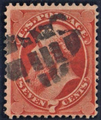 US 149 Bank Notes Used F-VF APS Cert Deep Vermilion Shade