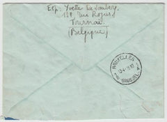 Belgium 1939 Early Airmail Cover sent to Prague, Czechoslovakia