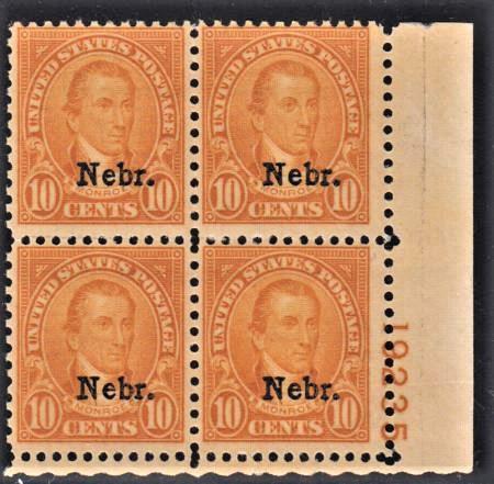 US 679 Mint NH F-VF Plate Block Modern After Scott 547 (1920 on) #19235 LR Pristine