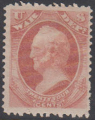 US O91 Officials Mint H F - VF + 3 Large Margins, Rich Color cv $85