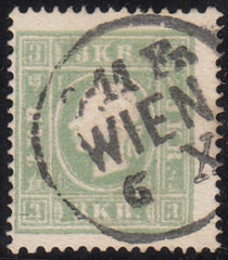 Austria 8a Used F-VF Bluish Green, Beautiful Vienna Cancel