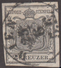 Austria 2b Used F - VF Gray Black Handpaper cv $120