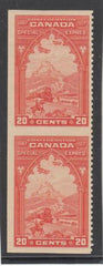 Canada E3c NH VF Vertical Imperf Pair, Nice Position Piece cv $275