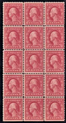 US 505 Washington / Franklin NH F-VF Double Error Block of 15-Nice