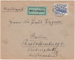 Germany 1935 European sized Gray Airmail cover from Munich