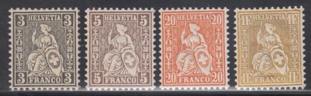 Switzerland 42, 43, 45, 50 Mint NH XF