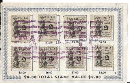 US PS14 Savings Stamps Page 5 - 6 July 18, 1942