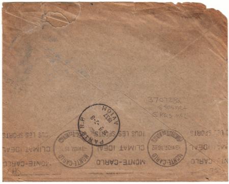 Netherlands / Belgium 1937 Early Arirmail Flight Crash to Monaco