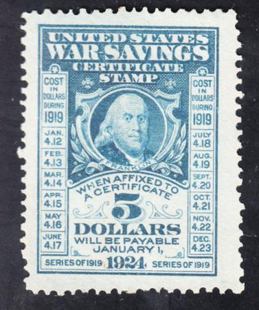 US WS4 Savings Stamp Counterfeit from 1919 VF - XF