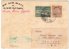 Brazil 1930 Zeppelin Flight Card to US, Rare Bahia Origin