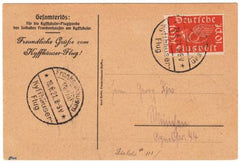 Germany 1921 First Official Airmail issue on Unflown Glider Meet PC