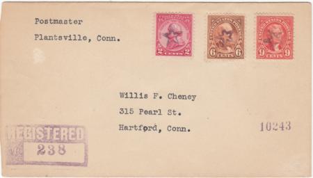 US Connecticut, Plantsville 558, 561, 689 Fancy Cancel Cover, Star