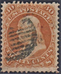 US 71 Early Classics F - VF Large Margins - Rich Orange Color!