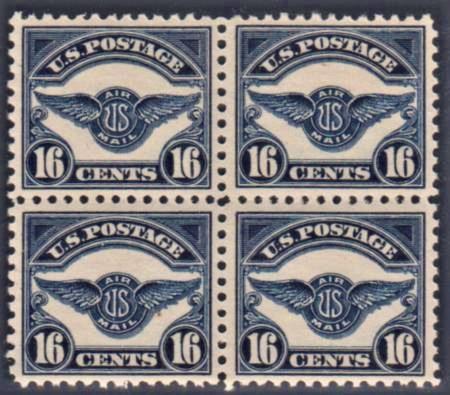 US C5 Airmail VF Mint NH Block cv $480