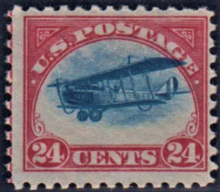 US C3 Airmail F - VF NH "High Flying Airplane" Vignette Shift Way Up!