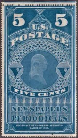 US PR5 Newspaper Fine Unused Natural Inclusion Bottom Right - Sound cv 225.00