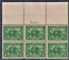 US 401 Early Commemorative F - VF Mint NH Pristine Wide Top Plate # Block - Rare + So Fresh!
