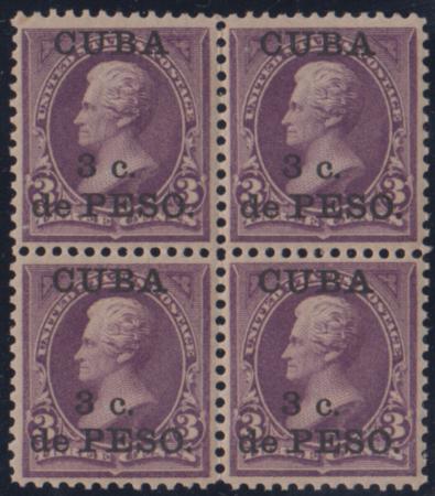 US Possessions - Cuba 224 VF Mint NH Block of 4 Type II cv 140.00+