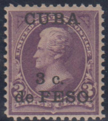 US Possessions - Cuba 224 F - VF Mint NH Type II Overprint cv 30.00