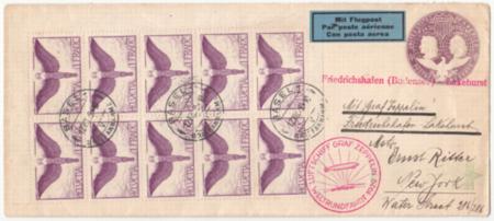 Switzerland 1929 Round the World Flight for Lakehurst