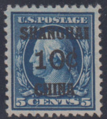US Shanghai Overprint K5 VF - XF No Gum