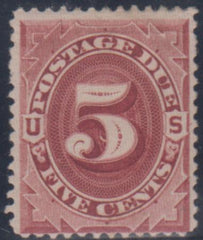 US J18 Postage Dues Fine Mint Hinged - Faint horizontal crease at top cv $550