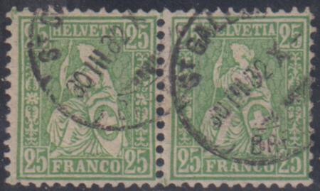 Switzerland 65 Used Pair cv $208