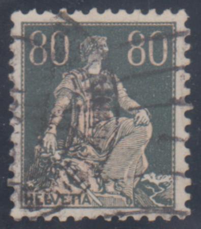 Switzerland 143 F - VF Used Full Perfs! Machine Cancel Smooth Chalky Paper cv $550