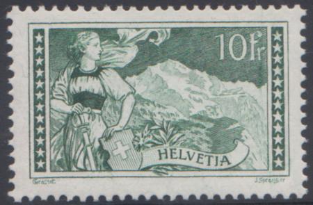 Switzerland 185 VF - XF Mint NH Renggli Cert. cv $625