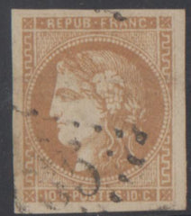 France 42a XF Used Light Cancel - 4 Large Margins cv $90