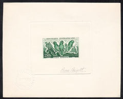 Central Africa C8 Artist Die Proof in Bright Green, Bird