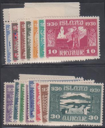 Iceland 152-66 F - VF Mint NH Mostly VF NH Set, cv $850