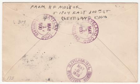 US Ohio, Cleveland 622, 636 Fancy Cancel Cover, Wagon Wheel