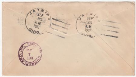 US Ohio, Jaybird 603, 604, 687, 702 Fancy Cancel Cover