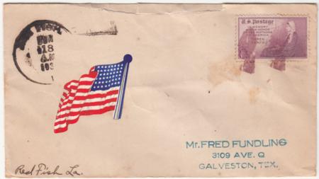 US Louisiana, Red Fish 737 Fancy Cancel Cover