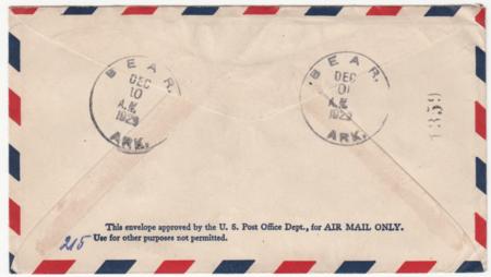 US Arkansas, Bear C7 PNS, E15 Fancy Cancel Cover, Bear Cancel