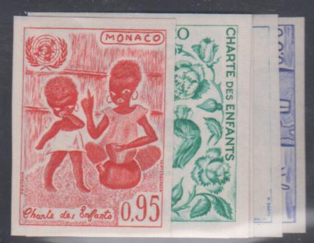 Monaco 528-35 VF NH Imperf Set - UNICEF