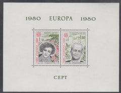 Monaco 1980 Europa 1227-8 Special S/S of 2 VF NH