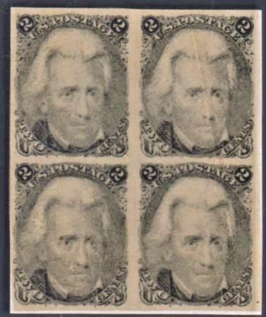 US 73 Early Classics VF Mint Block of 4 on Decalomonia, Scarce!