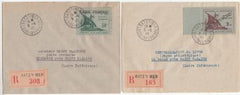 French Area - St. Nazaire 1945 Registered FDC's, with Ovpt. Stamps
