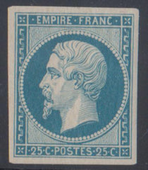 France 17 XF Mint NH 1862 Re-Issue, Signed Pristine Color + Gum cv $450 as Hinged