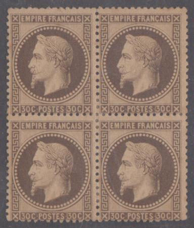 France 34a Ave - F Hinged Cert BEHR - Dark Brown cv $5,750