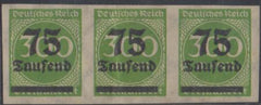 Germany 250a F - VF Mint NH Imperf Strip of 3 cv $375