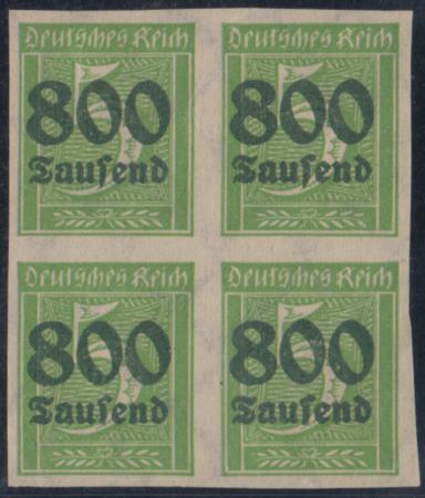 Germany 261a VF Mint LH/NH Imperf, Left pair NH, Signed cv $250