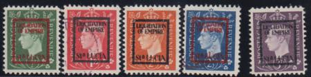 WWII Propaganda Stamps Mi 9IVb-10, 12-14IVb, F - VF + Mint + Used, NGAI St. Lucia cv $840