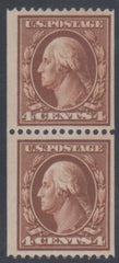 US 350 Washington / Franklin VF Mint H/NH Top Hinged, Bottom NH cv $550+